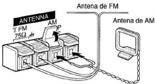 AIWA ZL70 - Conecte las antenas suministradas. - 1