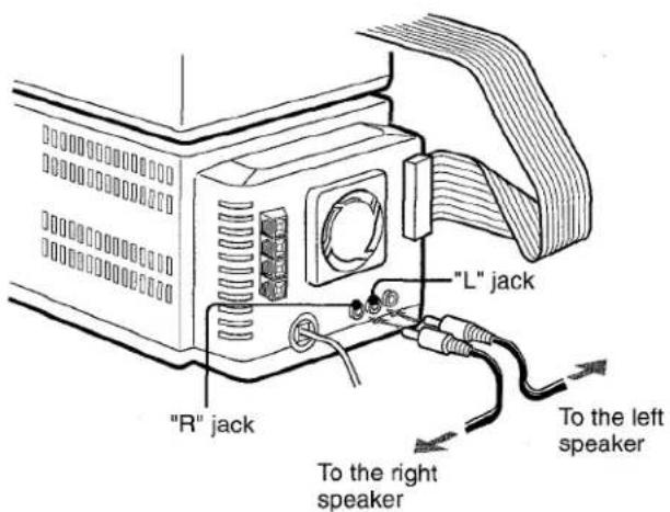 AIWA XRM70 - Connect the speaker cords to the tuner/amplifier unit. - 1