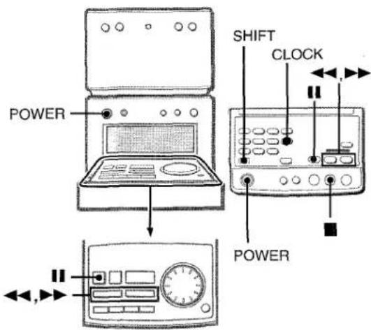 AIWA XRM70 - SETTING THE CLOCK - 1
