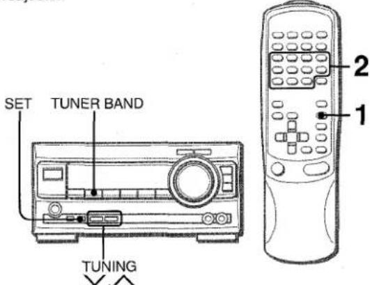 AIWA XRM1000 - SINTONIZATION MEDIANTE NUMERO DE PREAJUSTE - 1