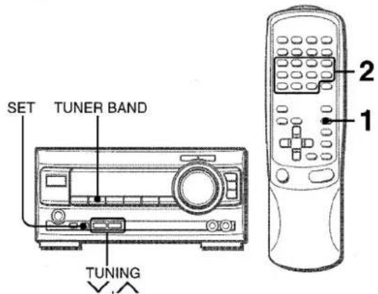 AIWA XRM1000 - ACCORD PAR NUMERO DE PREREGLAGE - 1