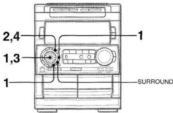 AIWA NSXA909 - To adjust the level of feedback - 2