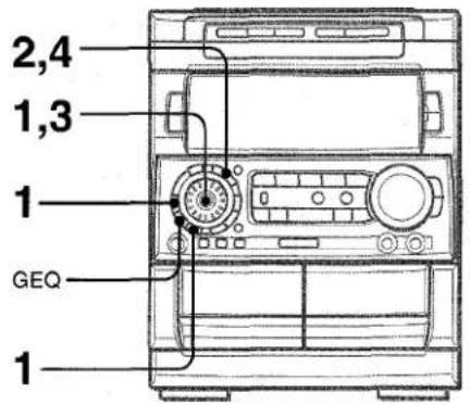 AIWA NSXA909 - MEMORISATION DES NOUVELLES COURBES D'EGALISATION - 1