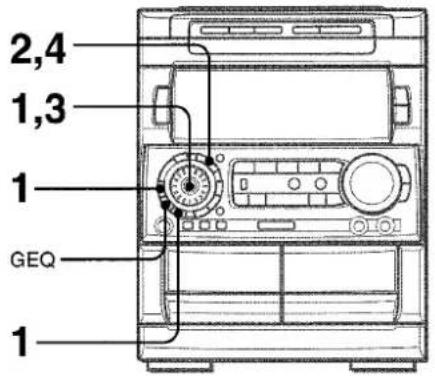 AIWA NSXA909 - MEMORIZING THE NEW EQUALIZATION CURVES - 1