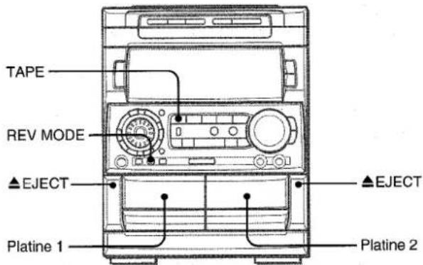 AIWA NSXA909 - MISE EN PLACE DE CASSETTES - 1