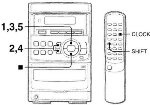 AIWA LCX350 - SETTING THE CLOCK - 1