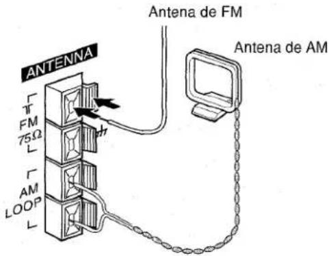 AIWA LCX151 - Conecte las antenas suministradas. - 1
