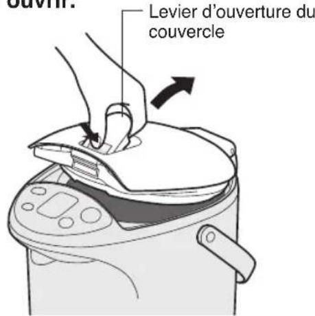 PANASONIC NCEG3000 - Appuyer et soulever le levier d'ouverture du couvercle pour l'ouvrir. - 1