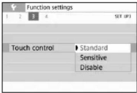 CANON EOS Rebel T7i - Select [Touch control]. - 1