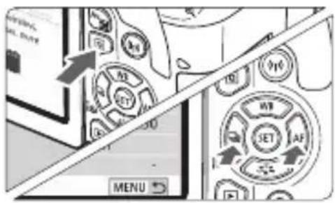 CANON EOS Rebel T7i - Display the main tabs. - 1