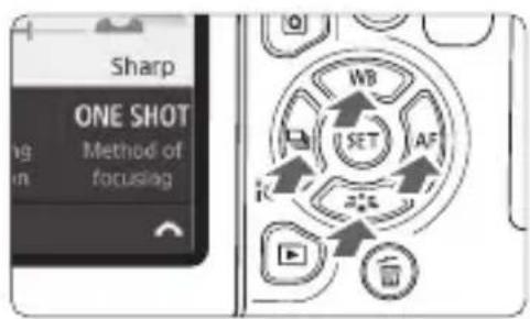 CANON EOS Rebel T7i - Press the  button (♂10). - 1
