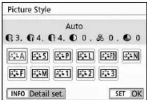 CANON EOS Rebel T7i - Press the <▼> button. - 1