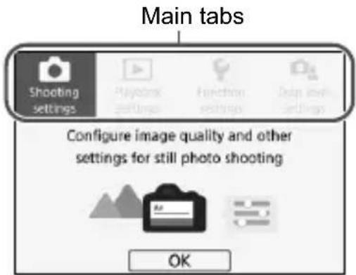 CANON EOS Rebel T7i - Select the display method. - 1