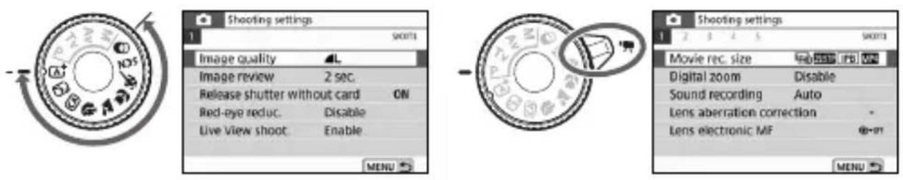 CANON EOS Rebel T7i - Basic Zone modes Movie shooting - 1