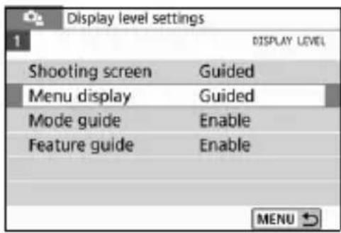 CANON EOS Rebel T7i - Menu Display - 1