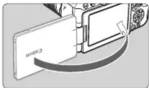 CANON EOS Rebel T7i - Rotate the LCD monitor. - 1