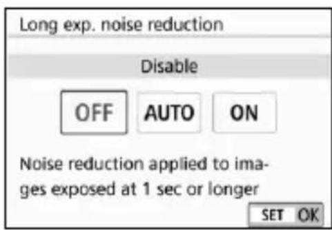 CANON EOS Rebel T7i - Select [Long exp. noise reduction]. - 1