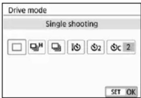 CANON EOS Rebel T7i - Press the <◀> button. - 1