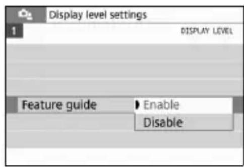 CANON EOS Rebel T7i - Select [Feature guide]. - 1