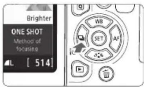 CANON EOS Rebel T7i - Selecting the Drive Mode - 1