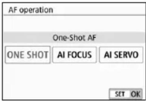 CANON EOS Rebel T7i - AF: Changing the Autofocus Operation ^* - 3
