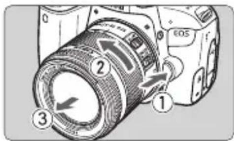 CANON EOS Rebel T7i - Detaching the Lens - 1