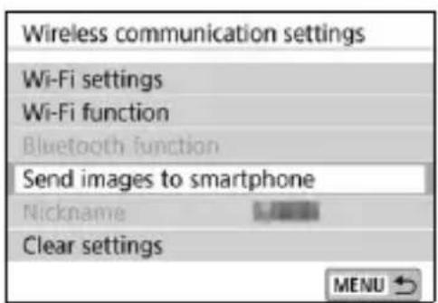 CANON EOS Rebel SL2 - Selecting [Send images to smartphone] to Send Images page 98.

![](images/02054f5a10cc2dbdaeac7c1a956aa3a240fb9f757b44cbba7414081c6f761258.jpg) - 2