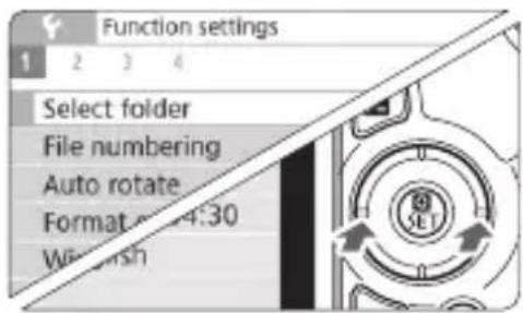 CANON EOS Rebel SL2 - Display the main tabs. - 1