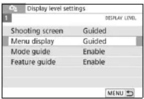 CANON EOS Rebel SL2 - Menu Display - 1