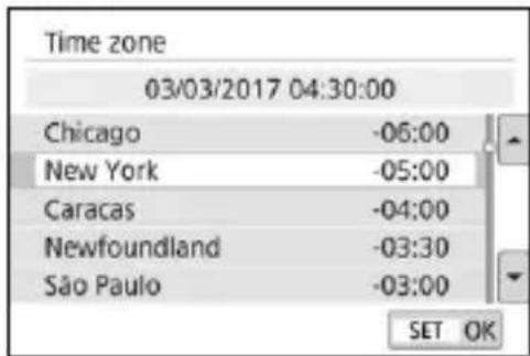 CANON EOS Rebel SL2 - Set the time zone. - 3