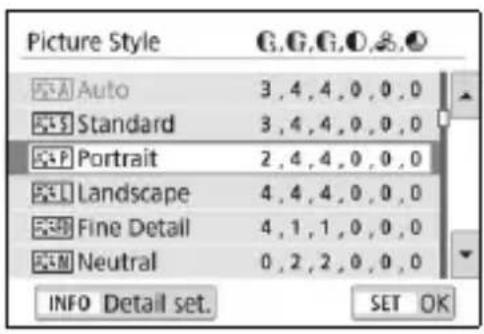 CANON EOS Rebel SL2 - Select the desired item. - 1