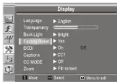 INSIGNIA NS20WLCD - Restoring default TV settings - 1