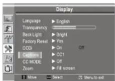 INSIGNIA NS20WLCD - To view closed captions: - 1