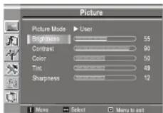 INSIGNIA NS20WLCD - To customize the picture: - 1