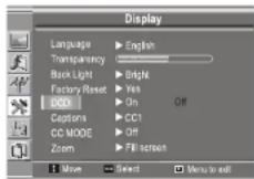 INSIGNIA NS20WLCD - Setting the DCDi feature - 1