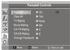 INSIGNIA NS20WLCD - To set up TV parental controls: - 2