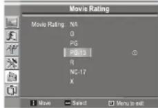 INSIGNIA NS19LCD - To set up movie parental controls: - 4