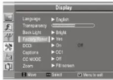 INSIGNIA NS19LCD - Restauration des paramètres TV par défaut - 1