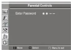 INSIGNIA NS19LCD - To set up movie parental controls: - 1