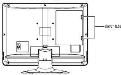 INSIGNIA NS19LCD - To remove the jack cover: - 1