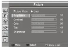 INSIGNIA NS19LCD - To customize the picture: - 1