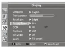 INSIGNIA NS19LCD - Restauración de los ajustes de fabricula del televisor - 1