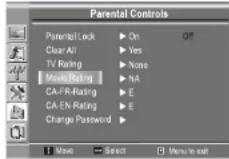 INSIGNIA NS19LCD - To set up movie parental controls: - 3