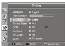 INSIGNIA NS19LCD - Réglage du rétroéclairage - 1