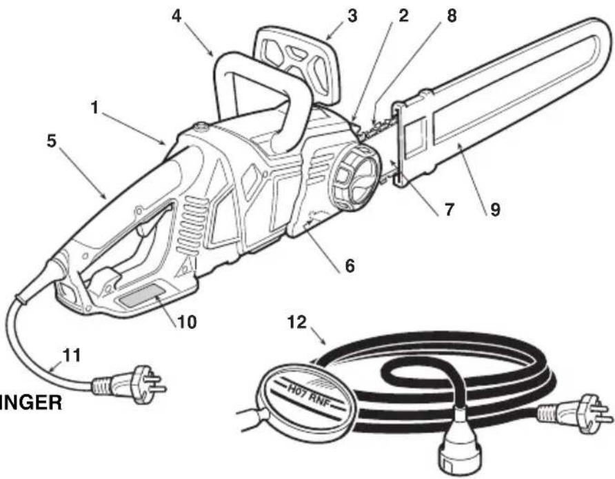 STIGA SEV 2416 Q - VIGTIGSTE KOMPONENTER - 1