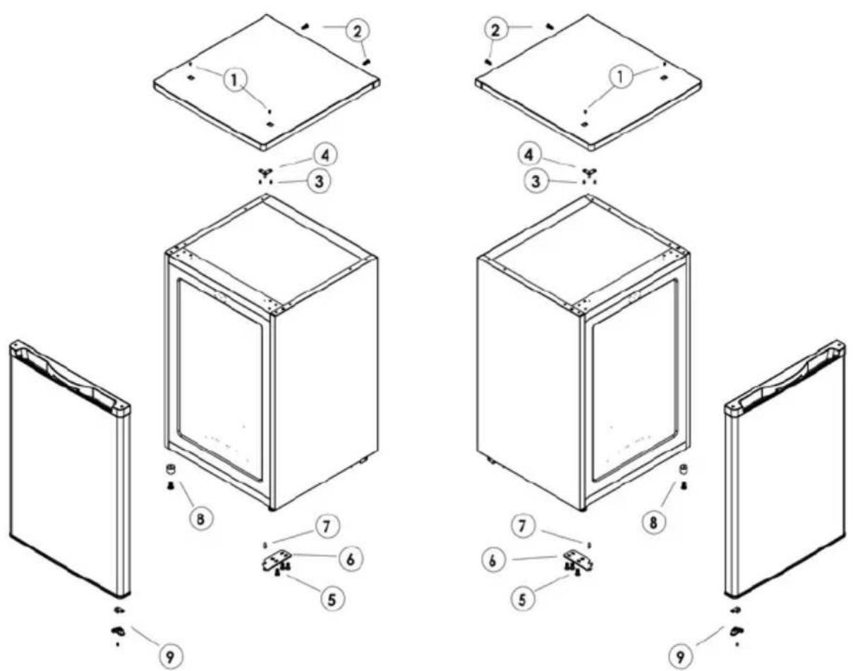 HAIER HFK136AAB - TÜRÖFFNUNGSRICHTUNG ÄNDERN - 1