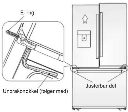 ELECTROLUX EN6084MOX - Justering av dorene - 1