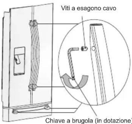 ELECTROLUX EN6084MOX - Regolazione della maniglia della porta - 1