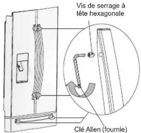 ELECTROLUX EN6084MOX - Réglage de la poignée de porte - 1