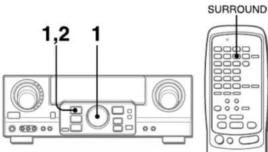 AIWA AVD97 - POUR SELECTIONNER UN MODE DOLBY SURROUND - 1